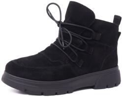 Caprice Ghete dama din piele naturala velur, Caprice 9-26255-45 004 BLACK SUEDE
