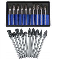  Karbid forgó reszelő, 10db-os készlet, 3mm szár (JY01280-01)