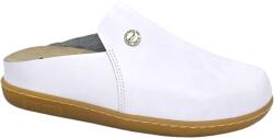 Dr. Feet Saboti piele Dr. Feet 19000 alb - talonet detasabil