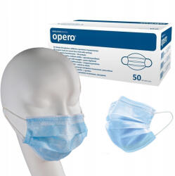 Mercator Medical Sebészeti maszk gumiszalaggal kék 50db