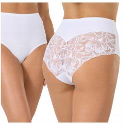 Spiman Női alsónadrág, magas derék, csipke hátul, Size 3XL, fehér