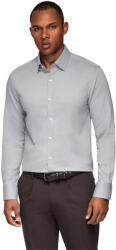 Ombre Slim Fit férfi ing dekoratív szövetből szürke V2 OM-SHCS-0175 L