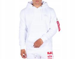 Alpha Industries Kapucnis pulóver Alpha Industries Back Print 178318 09 Fehér L (178318-09)