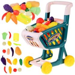 Armutoys ДЕТСКА ЗЕЛЕНА КОЛИЧКА ЗА ПАЗАРУВАНЕ С ПРОДУКТИ 32 ЧАСТИ