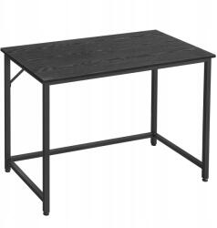 SONGMICS Számítógépasztal fém vázzal fekete ipari design Loft (LWD041B56)