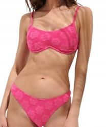 sinsay Fürdőruha Kétrészes Rózsaszín Textúra Virág Mintás Bikini M