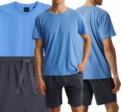 Atlantic Kényelmes férfi nyári Pizsama Atlantic rövid ujjú és rövidnadrág NMP-379 L (NMP 379 niebieski)