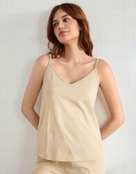 Shein Bézs Klasszikus Egyenes Vállpántos Felső Sima Nyakkivágással V Shein M