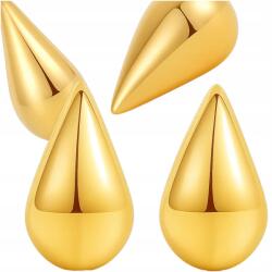 Modeus Fülbevaló geometrikus arany könnycsepp csepp nagy stift (GA-9)