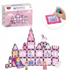  Mágneses építőkészlet Window Art Castle 50db Mágnescsempék (CABT295)