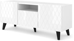 Homlando Rtv szekrény Diuna 145 cm 2D1K lábak fehér fényes (5903769730148)