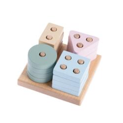 Cubika Jucarie din lemn, Cubika, Sortator Forme Geometrice 6 (KR-15870)