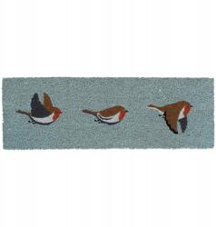 Esschert Design Keskeny Hosszú Lábtörlő Cipőhöz Kék Madárkás Dekoratív 75X25 CM (RB317)