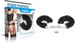 Lovetoy Fluffy - cătușe metalice cu pluș (negre)