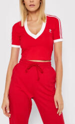 Adidas Tricou Top Dama, Adidas Originals, V-Neck, Rosu, Bumbac (HC2038-38)