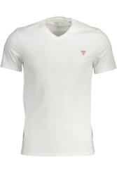 Guess Jeans Tricou Barbati, Guess Jeans, Logo, Alb, Guler in V, Bumbac (M1RI37I3Z11_G011_S-453)