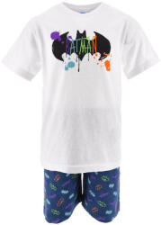 Batman Pijamale scurte copii, Batman, Bumbac, Cu licenta, 3-8 ani (SEV2051-104 Alb)