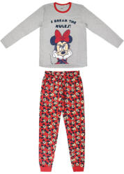 Minnie Mouse Pijamale fete cu licenta, Minnie Mouse, Imprimeu, Bumbac, Rosu Gri (2200006209-3-2548)