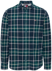 Tommy Hilfiger Camasa Barbati, Tommy Jeans, Verde, Bumbac, Carouri (DM0DM19651-CWG)
