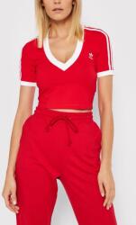 Adidas Tricou Top Dama, Adidas Originals, V-Neck, Rosu, Bumbac (HC2038-40-5641)