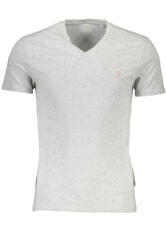 Guess Jeans Tricou Barbati, Guess Jeans, Logo, Gri, Bumbac, Guler in V (M1RI32J1311_LHY_S-3619)