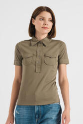 Guess Guess, Tricou Dama, Polo slim fit, Verde feriga (TP-1065-1302)