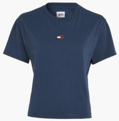 Tommy Jeans Tricou Dama, Tommy Hilfiger, Cu detaliu brodat cu logo, Decolteu la baza gatului, Bumbac (TR-375-2423)