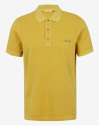 Calvin Klein Tricou polo barbati, Calvin Klein, Din bumbac cu logo brodat, Croiala Regular Fit, Galben, M (K10K103934764)