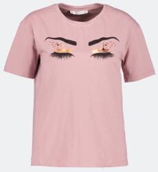 Kings & Clowns Tricou cu aplicatii stralucitoare dama, Kings Clowns, Roz, Bumbac, S (TR-1081)