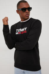 Tommy Hilfiger Hanorac Barbati, Tommy Hilfiger, Negru Albastru Inchis, Bumbac, Logo printat (DM0DM12938_BDS-L)