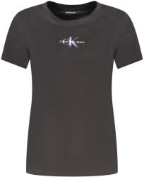 Calvin Klein Jeans Tricou Dama, Calvin Klein Jeans, Logo, Negru, Slim Fit (J20J225252_NEBEH_S)