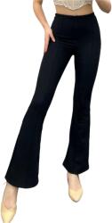 Pucka Colanti Dama, Cu talie inalta si picior evazat, Mini striatii, Negru (2079-24-L-1539)