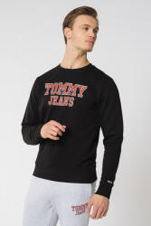 Tommy Hilfiger Tommy Jeans, Bluza sport cu imprimeu logo, Rosu, Negru, L (DM0DM16366-BDS-L)