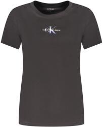 Calvin Klein Jeans Tricou Dama, Calvin Klein Jeans, Logo, Negru, Slim Fit (J20J225252_NEBEH_L)