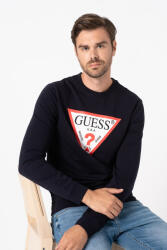 GUESS Guess, Bluza Barbati, Sport slim fit, Cu decolteu la baza gatului, Iimprimeu logo triunghiular, Bleumarin (M1RQ37-K6ZS1-G7V2-M)