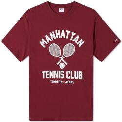 Tommy Jeans Tricou Barbati, Tommy Jeans, Tennis Club, Bumbac, Rosu de Burgundia (DM0DM15353-VLP)