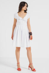 GUESS Guess, Rochie Dama, Evazata cu aplicatie funda, Alb, S (W3GK43-WE2Q0-G011-S)