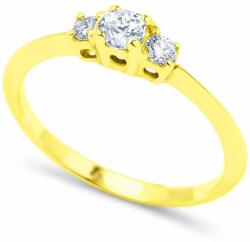 White & Black Labor hármas gyémánt eljegyzési gyűrű - arany (AU14041)