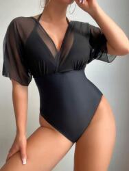Shein Fekete Klasszikus Egyrészes Fürdőruha Sima Hálós Shein 34D