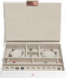 Stackers Cutie pentru talismane Stackers classic alb aur roz cu capac mic (74917)