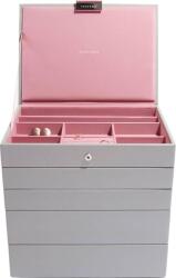 Stackers Casetă pentru bijuterii Stackers cu cinci elemente classic gri-roz (73397)