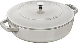 Staub Tigaie Staub adâncă 28 cm trufă albă cu două mânere și capac (40501-486-0)