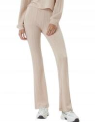 sinsay Bézs Texturált Kötött Nadrág Hosszú Szárú Magas Derekú S