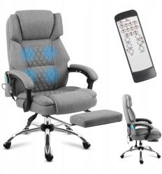 Markadler Masszázs irodai szék Mark Adler szürke állítható, forgatható, lábtartóval (MA - Boss 6.0 Grey)