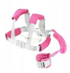  Gyerek biztonsági fejpánt, elvesztés elleni védelem, rózsaszín, állítható (Jianglue)