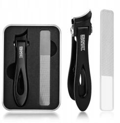 Bestselection Nagy Méretű Körömvágó Erős Körmökhöz Fogó Fekete Manikűr Készlet Reszelő Acél (duzy obcinacz do grubych twardych paznokci)