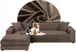 Ubieramy-meble Teljes Sarok Huzat Kanapé Kakaóbarna Velúr Rugalmas 2+2 személyes (22L(2+2))