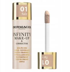 Dermacol Infinity Make-up alapozó Erősen fedő korrektor bábuval 01 Fair (8595003131988)