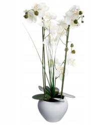 Atmosphera Orchidea cserépben Mesterséges virág Orchidea fehér cserépben (3560239260868)