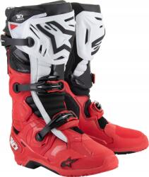 Alpinestars Tech 10 Enduro Piros/fekete/fehér Cross Cipők 44.5 (10)